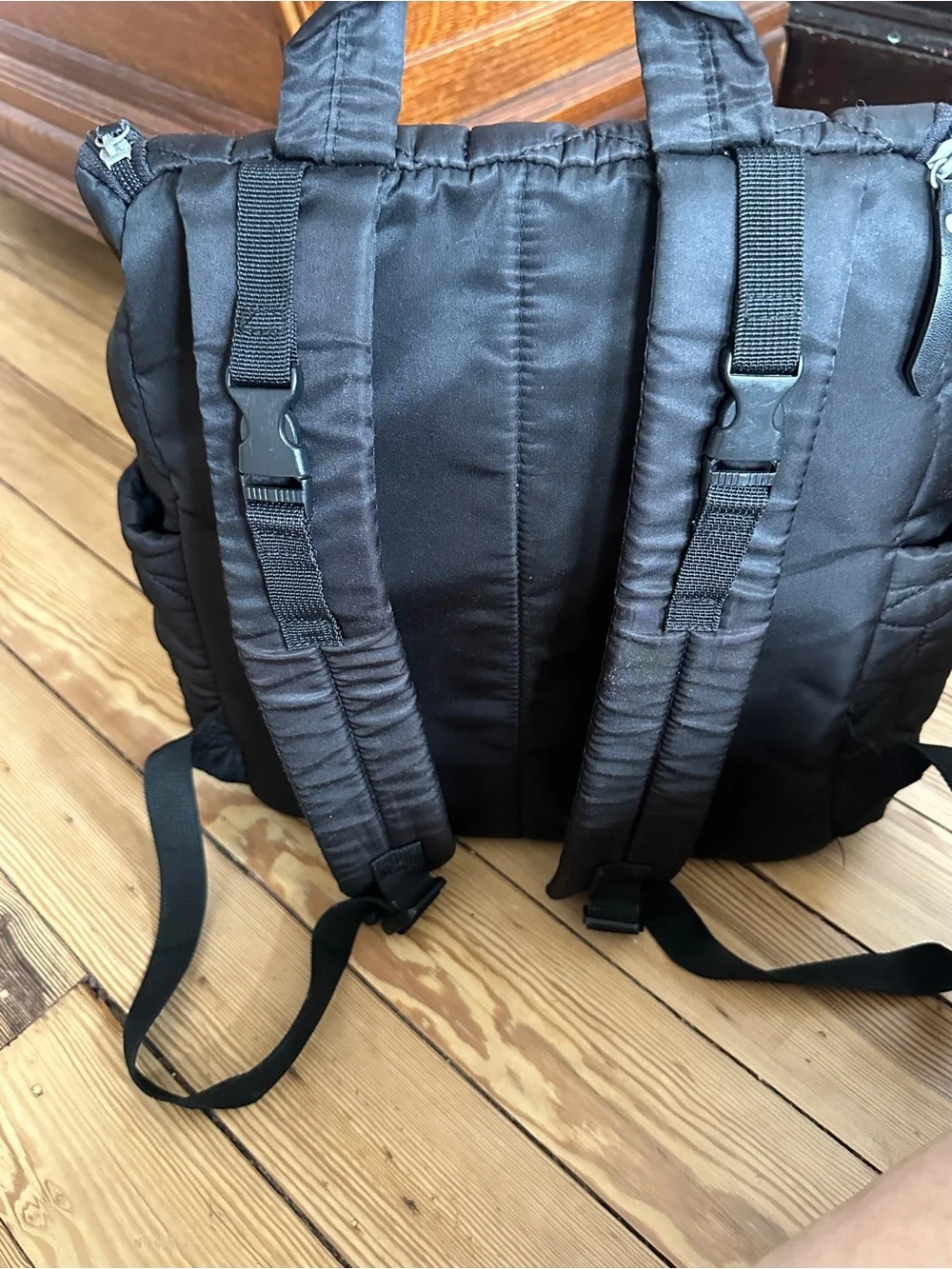 Skip Hop Forma Quilted Diaper Backpack – Jet Black Stroller Straps Parent Fav